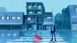 忧伤的雨中二次元世界，唯美高清动漫下雨天壁纸图片