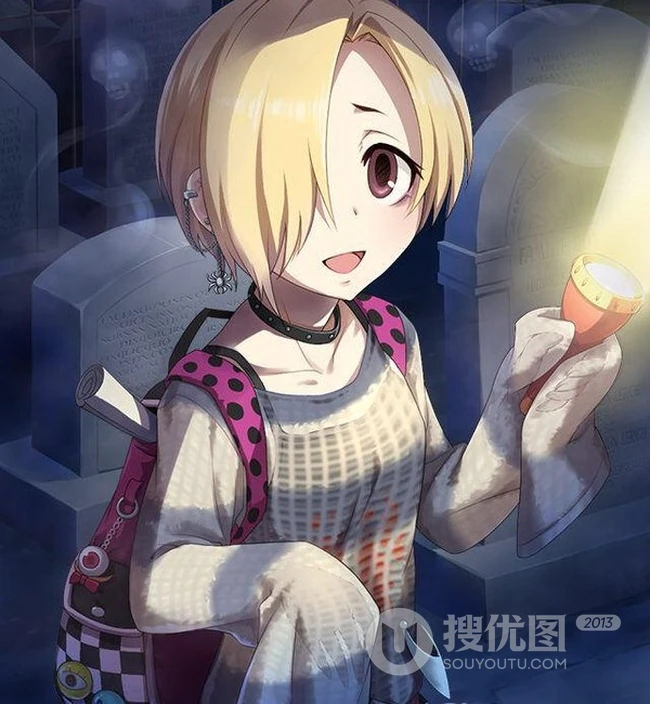 动漫《偶像大师灰姑娘女孩》黄短发红眼睛少女白坂小梅图集