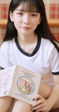 齐刘海长发白皙线条感学生妹短衫短裤教室学习写真图片