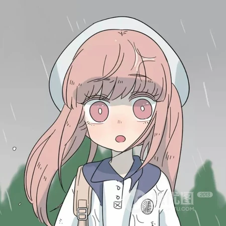 粉色系清新女生废柴狐阿桔可爱呆萌二次元好看头像