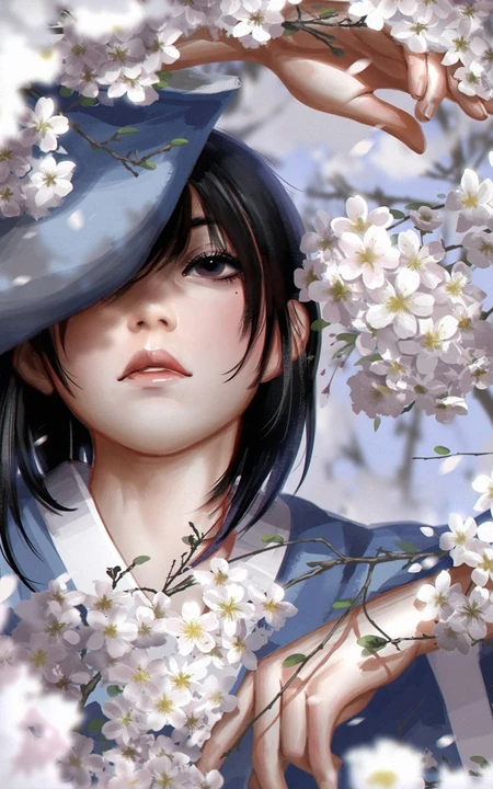 二次元高清动漫女生或游戏女生人物CG插画图片图集