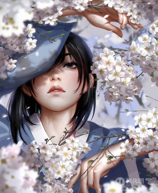 二次元高清动漫女生或游戏女生人物CG插画图片图集