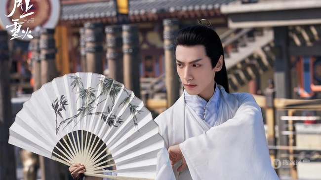 古装电视剧《月上重火》花絮剧照海报，主演罗云熙，陈钰琪cp感人