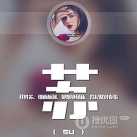 苏姓头像，带苏字好看的苏姓文字头像图片