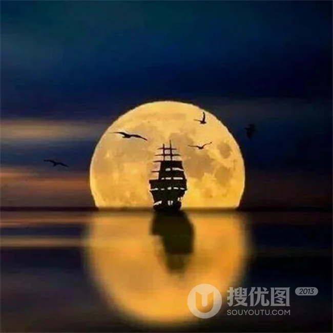 中秋月亮图片，高挂天上圆又亮的明月唯美意境图片 第6张