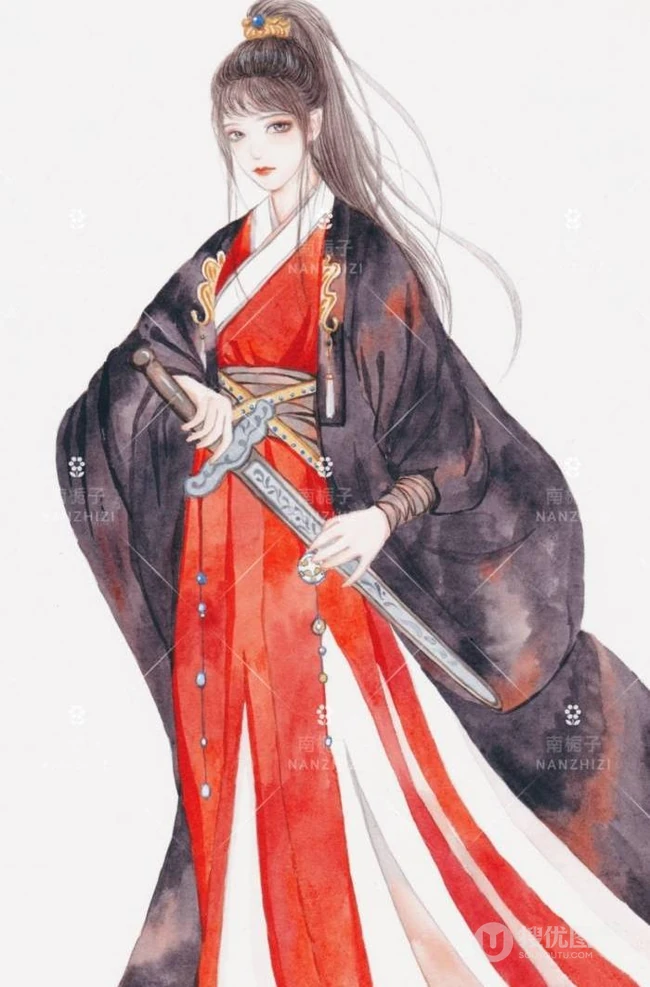 古风，古典，古香，古色的手绘美人图素材图集