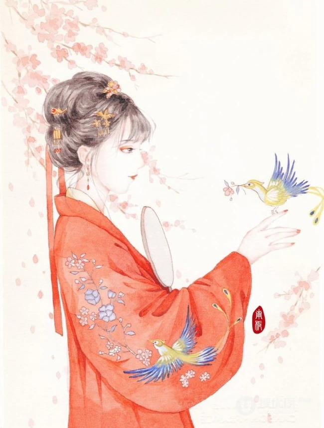 古风，古典，古香，古色的手绘美人图素材图集