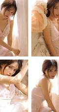 浅粉娇小少女肩带粉裙室内写真图片
