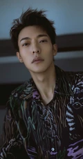 男歌手卜凡酷帅衬衫黑裤写真图片