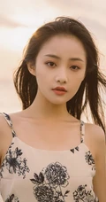 女生吴佳怡清新海边写真图片