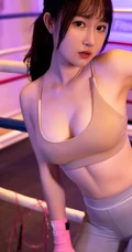 健身房紧身背心运动裤女生球球展匀称优雅身形写真图片