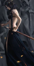 女生武士骑士，wlop大神动漫女生武士图片作品
