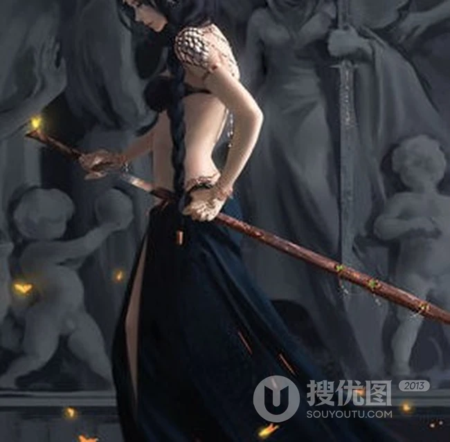 女生武士骑士，wlop大神动漫女生武士图片作品