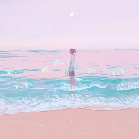 唯美有意境的治愈系大海系列精美手绘插画美图