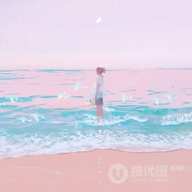 唯美有意境的治愈系大海系列精美手绘插画美图