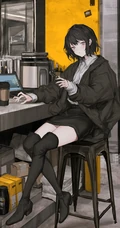 动漫短裤，短裙，袜装少女CG人物插画日常生活图集