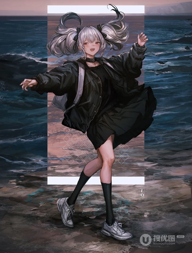 动漫短裤，短裙，袜装少女CG人物插画日常生活图集