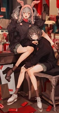 动漫短裤，短裙，袜装少女CG人物插画日常生活图集