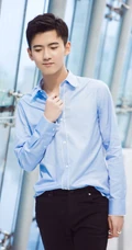 衬衫帅哥赵顺然街拍写真图片