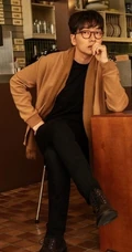 眼镜帅哥李东辉帅气秋装写真图片