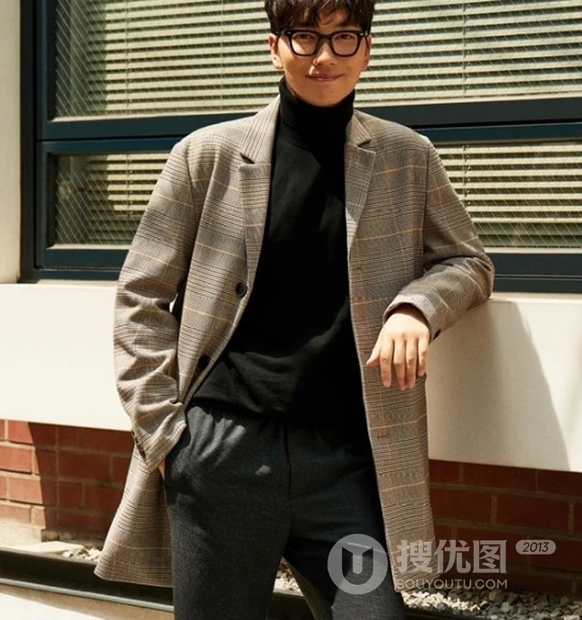 眼镜帅哥李东辉帅气秋装写真图片