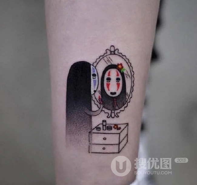 可爱兔子，猫咪，浣熊，河豚等小动物女生手臂纹身图案 第6张
