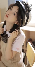 清纯微博网红什么七七学生制服短裙清新室内写真图集