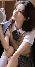 清纯微博网红什么七七学生制服短裙清新室内写真图集