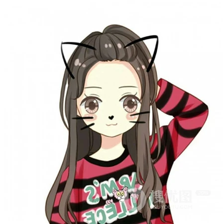 手绘卡通Q版青春少女微信头像，说不定有一个就像你哦