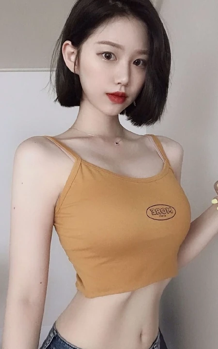 气质中短发纤细线条女生生活照片，蜂腰吗？这是什么身材