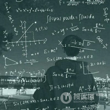 帅气男生侧颜头像，带有公式数字的蒙版男生微信好看头像