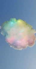 电光下的七色云彩，很有创意