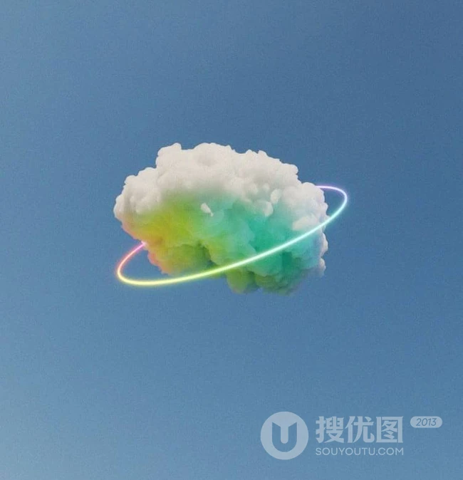 电光下的七色云彩，很有创意
