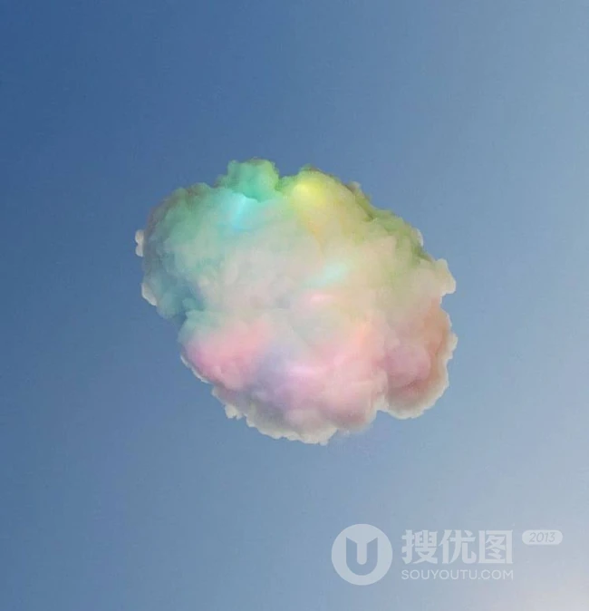 电光下的七色云彩，很有创意