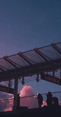 夕阳和夜晚下的天空高清手机背景