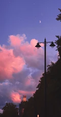 夕阳和夜晚下的天空高清手机背景