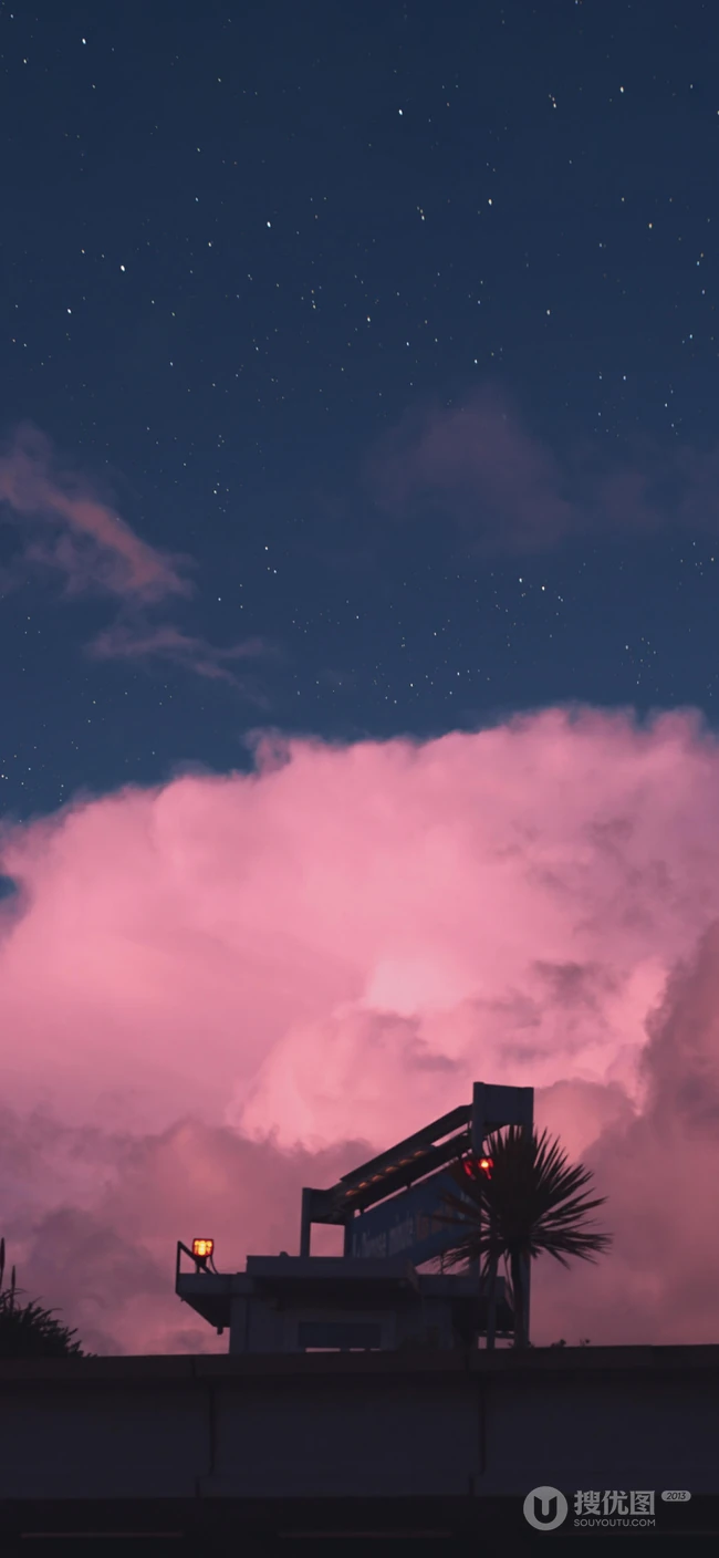 夕阳和夜晚下的天空高清手机背景