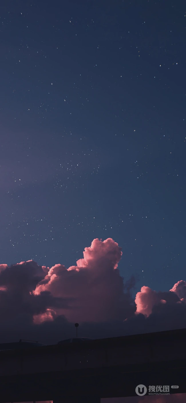 夕阳和夜晚下的天空高清手机背景
