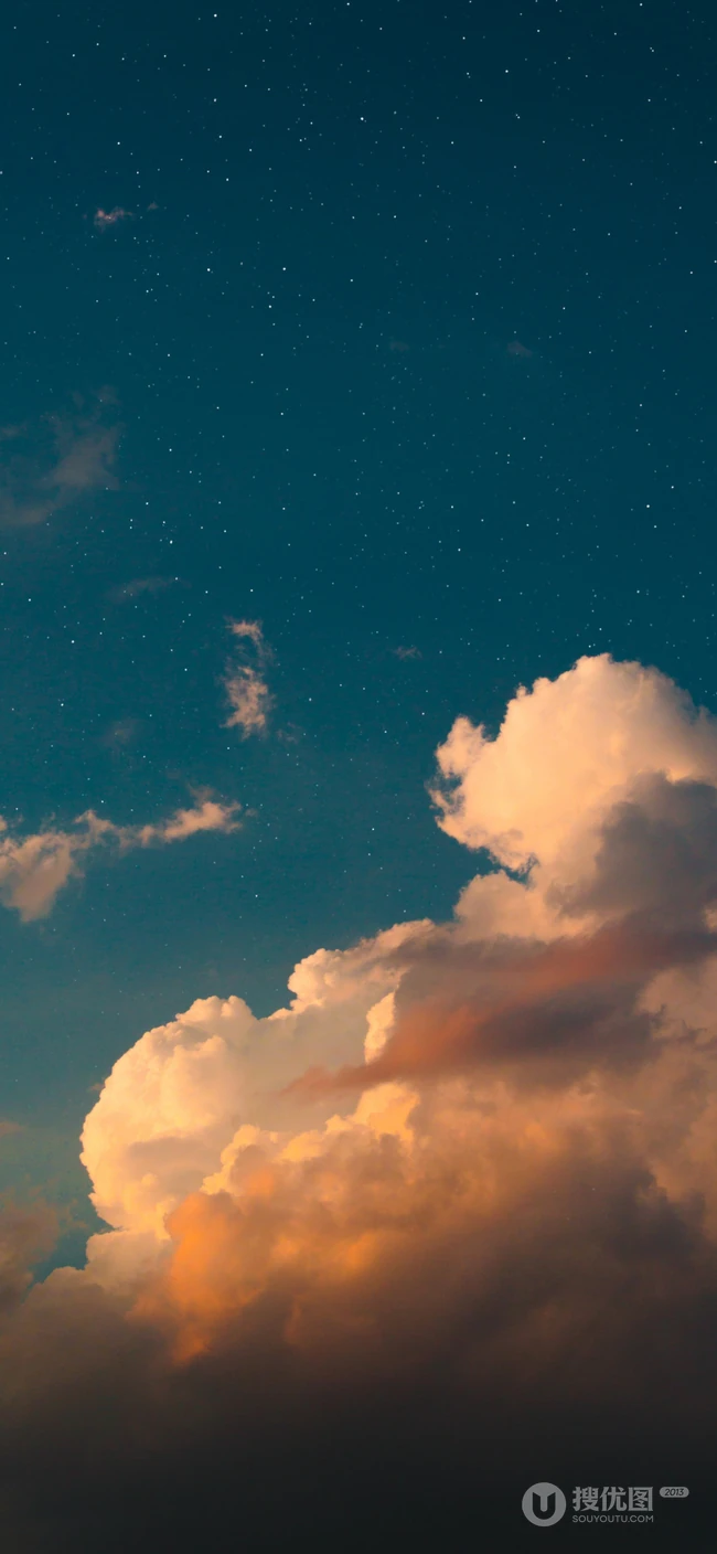 夕阳和夜晚下的天空高清手机背景
