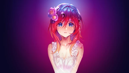 动漫美少女，高清二次元动漫少女唯美简约桌面壁纸