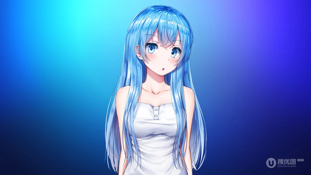 动漫美少女，高清二次元动漫少女唯美简约桌面壁纸
