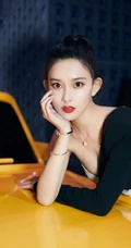 孟子义黑色露侧肩连衣裙高清气质唯美写真