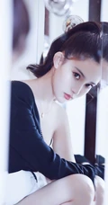 孟子义黑色露侧肩连衣裙高清气质唯美写真