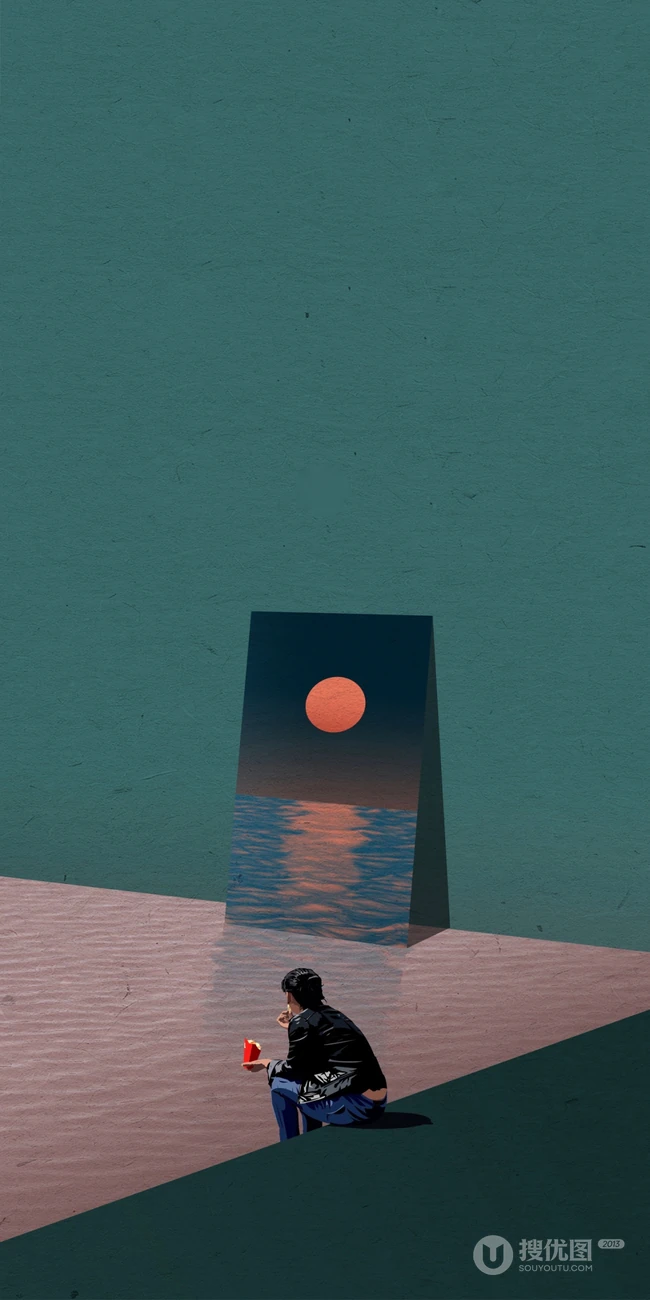 抽象的油画风格高清手机背景