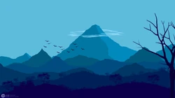 唯美清新插画风格风景壁纸图片，必须收藏