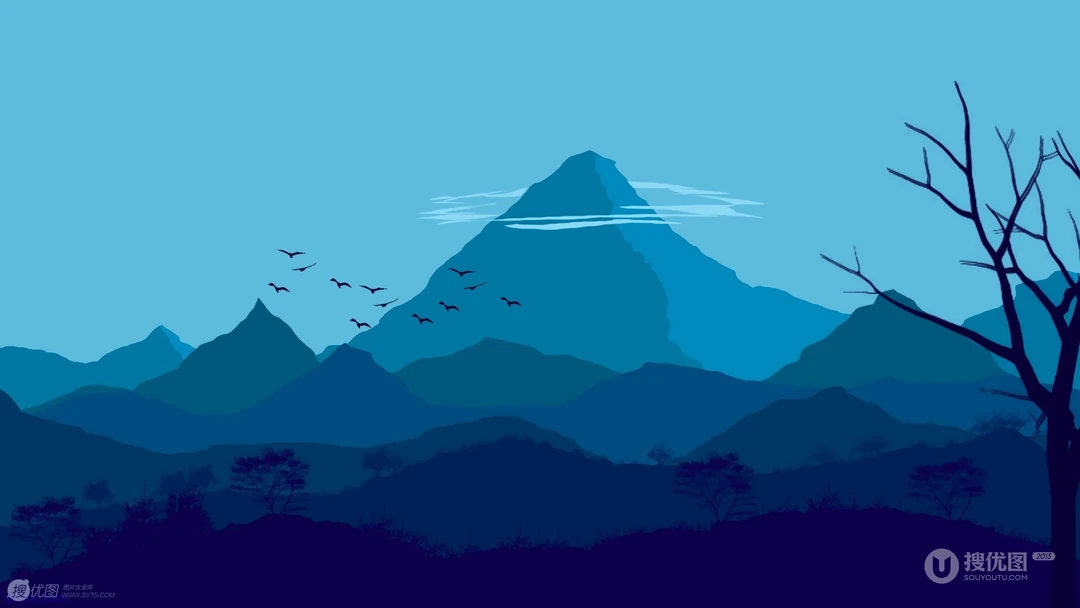 唯美清新插画风格风景壁纸图片，必须收藏
