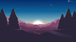 唯美清新插画风格风景壁纸图片，必须收藏