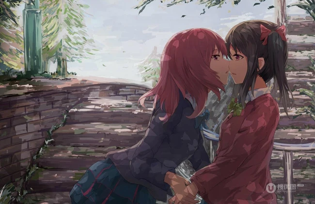有百合有线条感，一大波二次元动漫女生图集