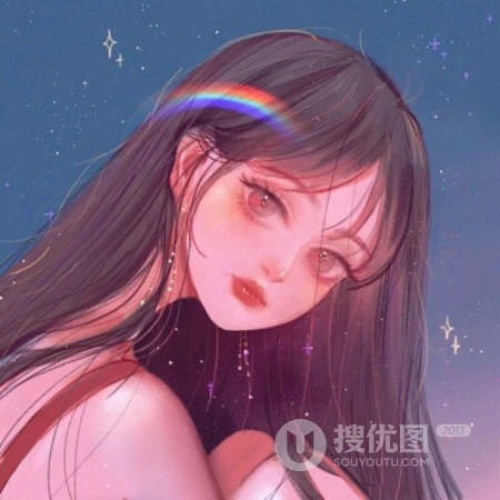 可爱萌萌的手绘女生粉色的头像图片