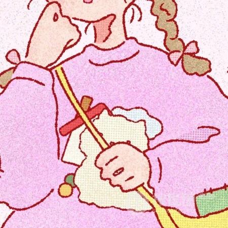创意半脸卡通闺蜜QQ图片